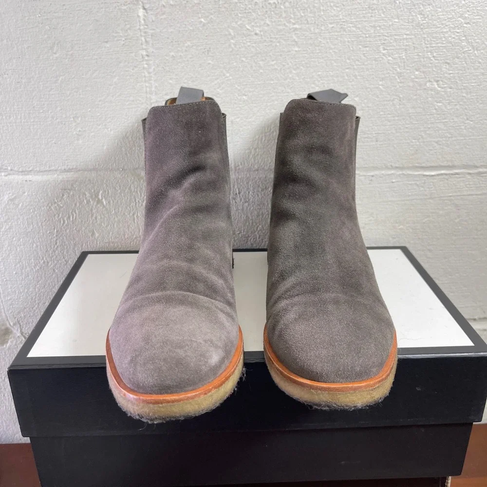New‎ Republic Mark McNairy Sonoma Gray Suede Chelsea Boots Crepe Sole Men's 8.5